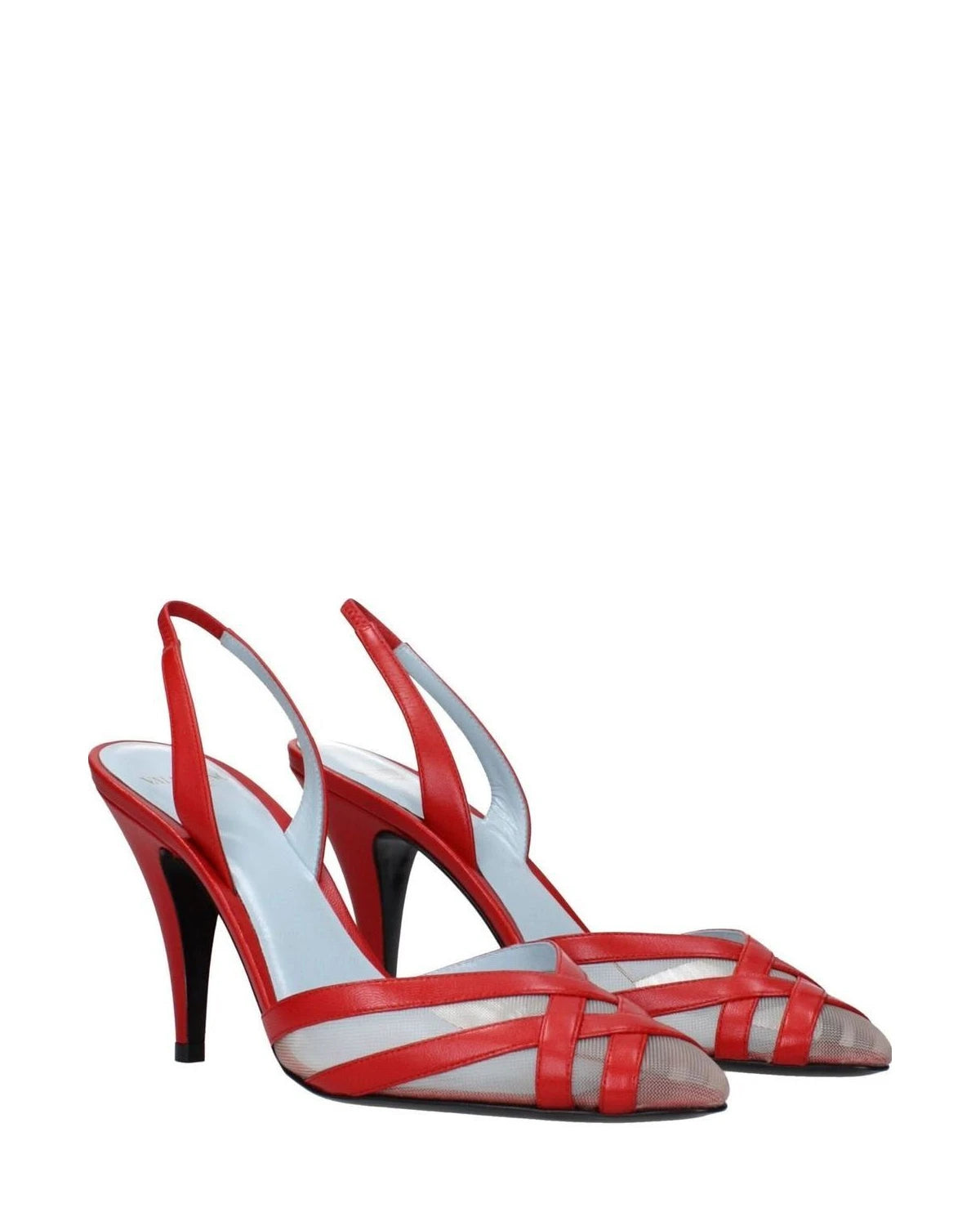 Valentino Garavani Red Leather Stiletto Heel Heels