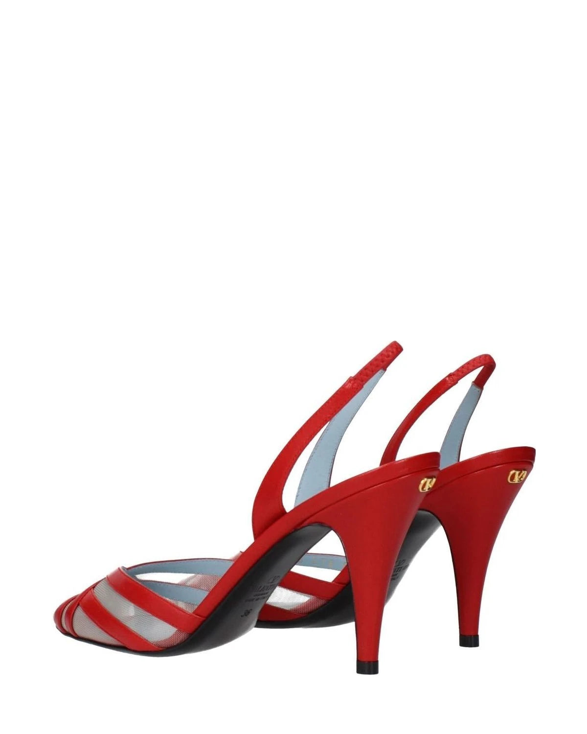 Valentino Garavani Red Leather Stiletto Heel Heels