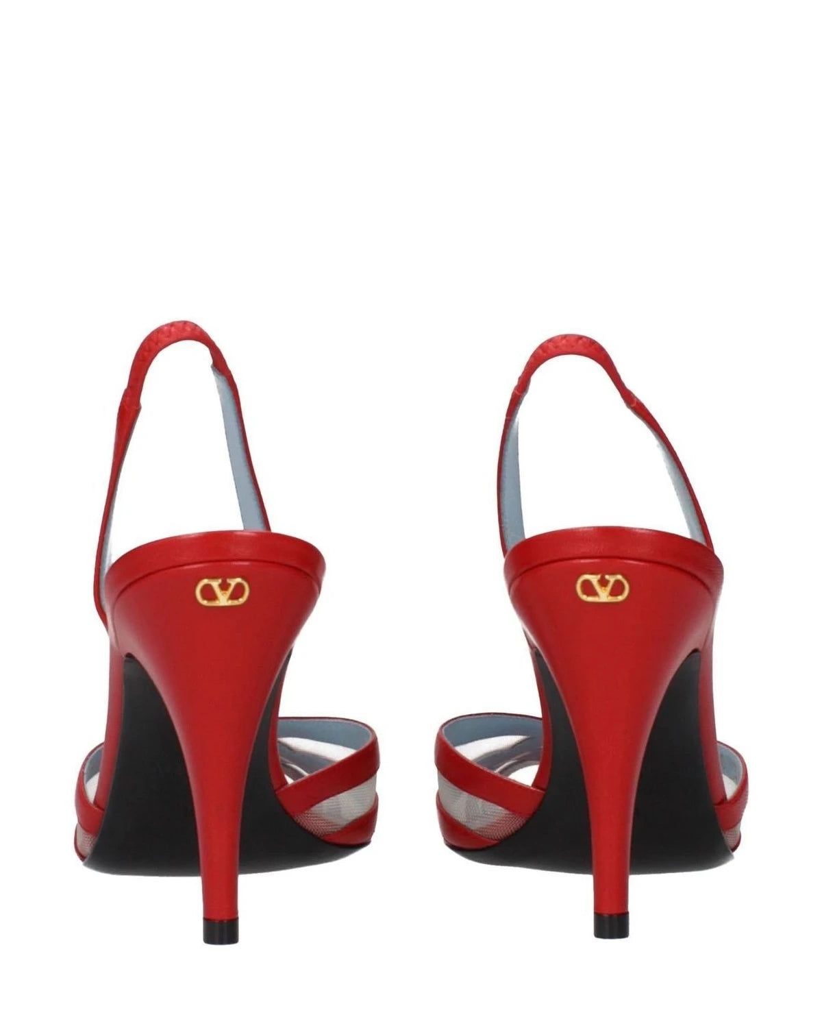 Valentino Garavani Red Leather Stiletto Heel Heels