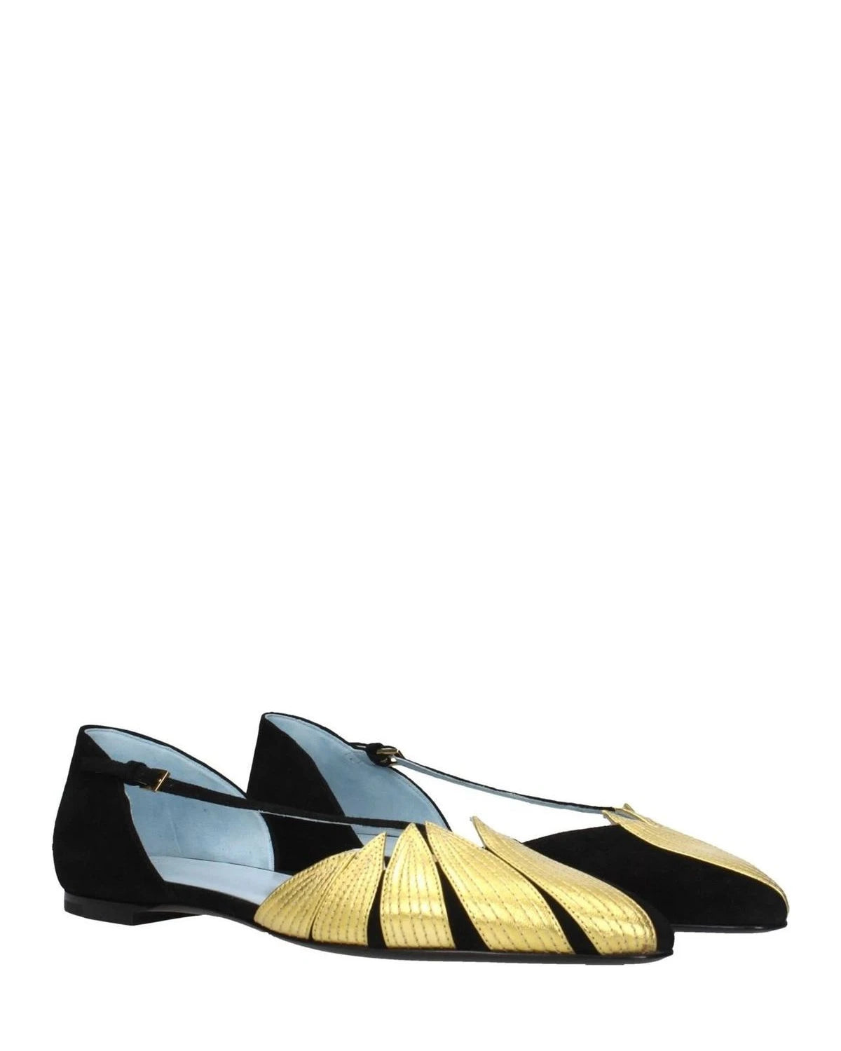 Valentino Garavani Black Leather Flat Flats