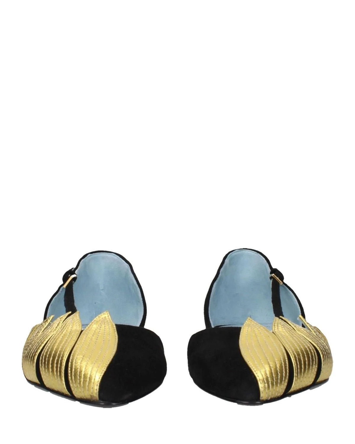Valentino Garavani Black Leather Flat Flats