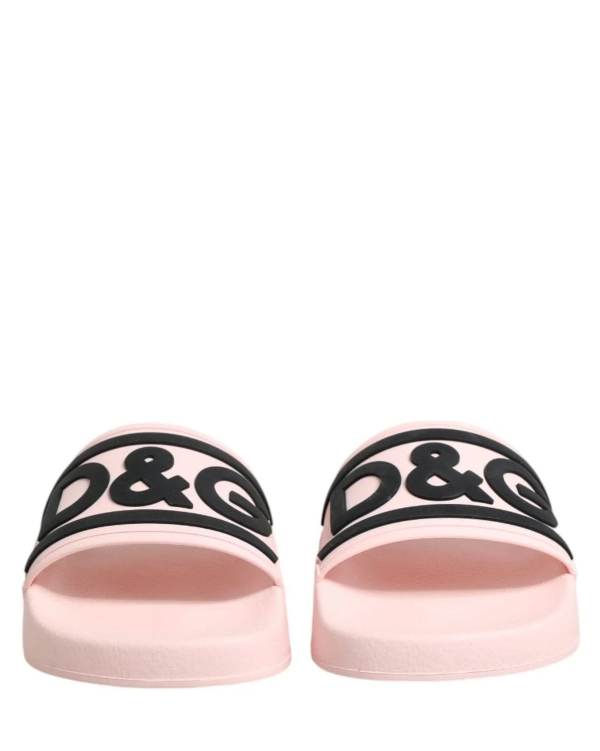 Dolce & Gabbana Pink Rubber Slides Sandals Beachwear Shoes Sandals