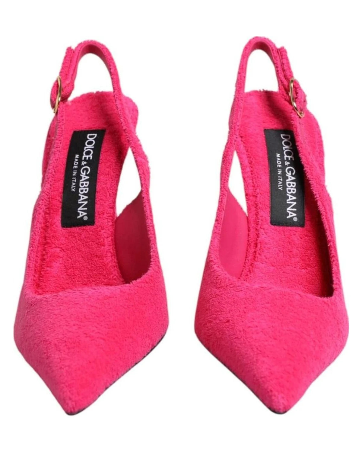 Dolce & Gabbana Pink Suede High Heels Slingback Shoes Heels