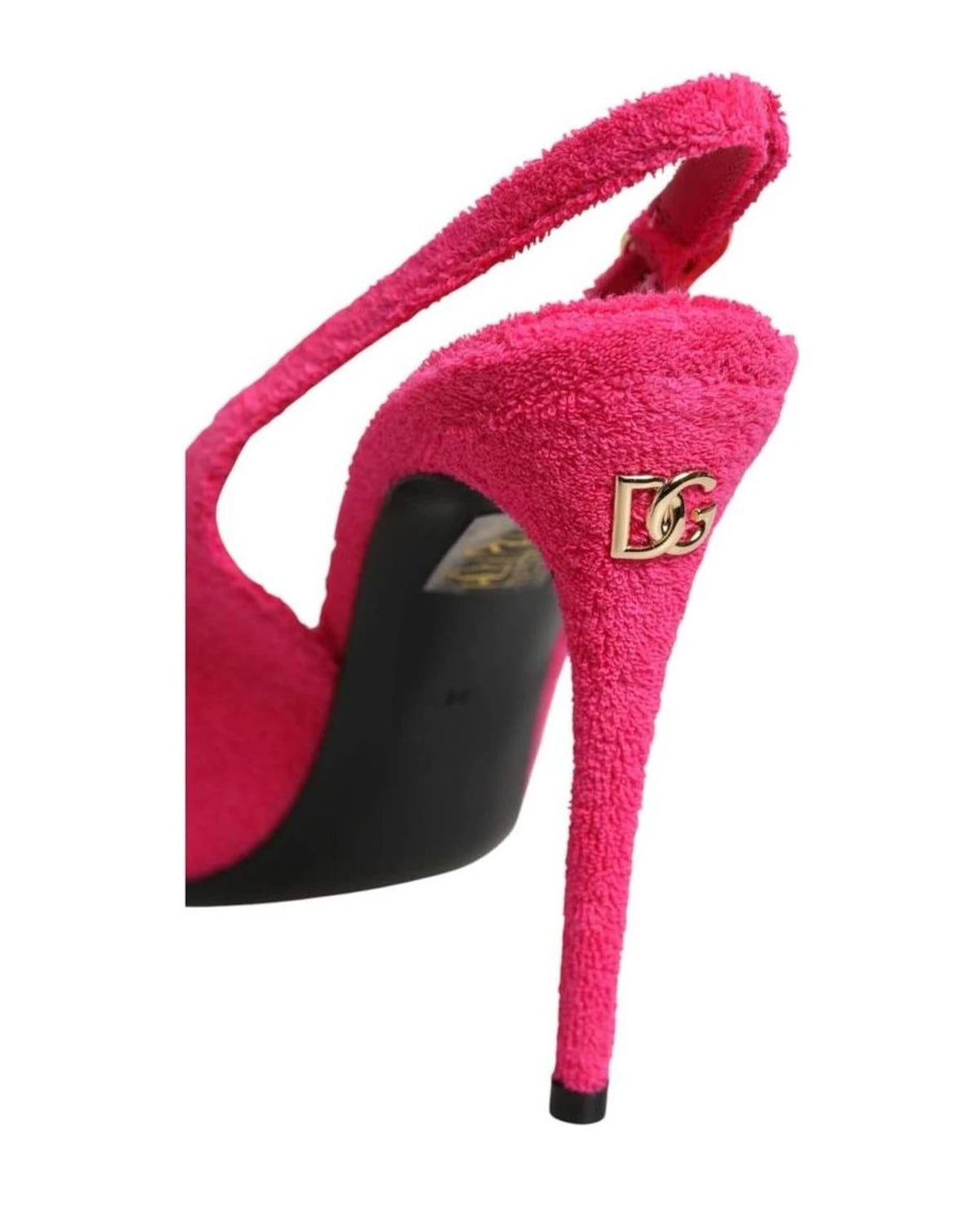Dolce & Gabbana Pink Suede High Heels Slingback Shoes Heels