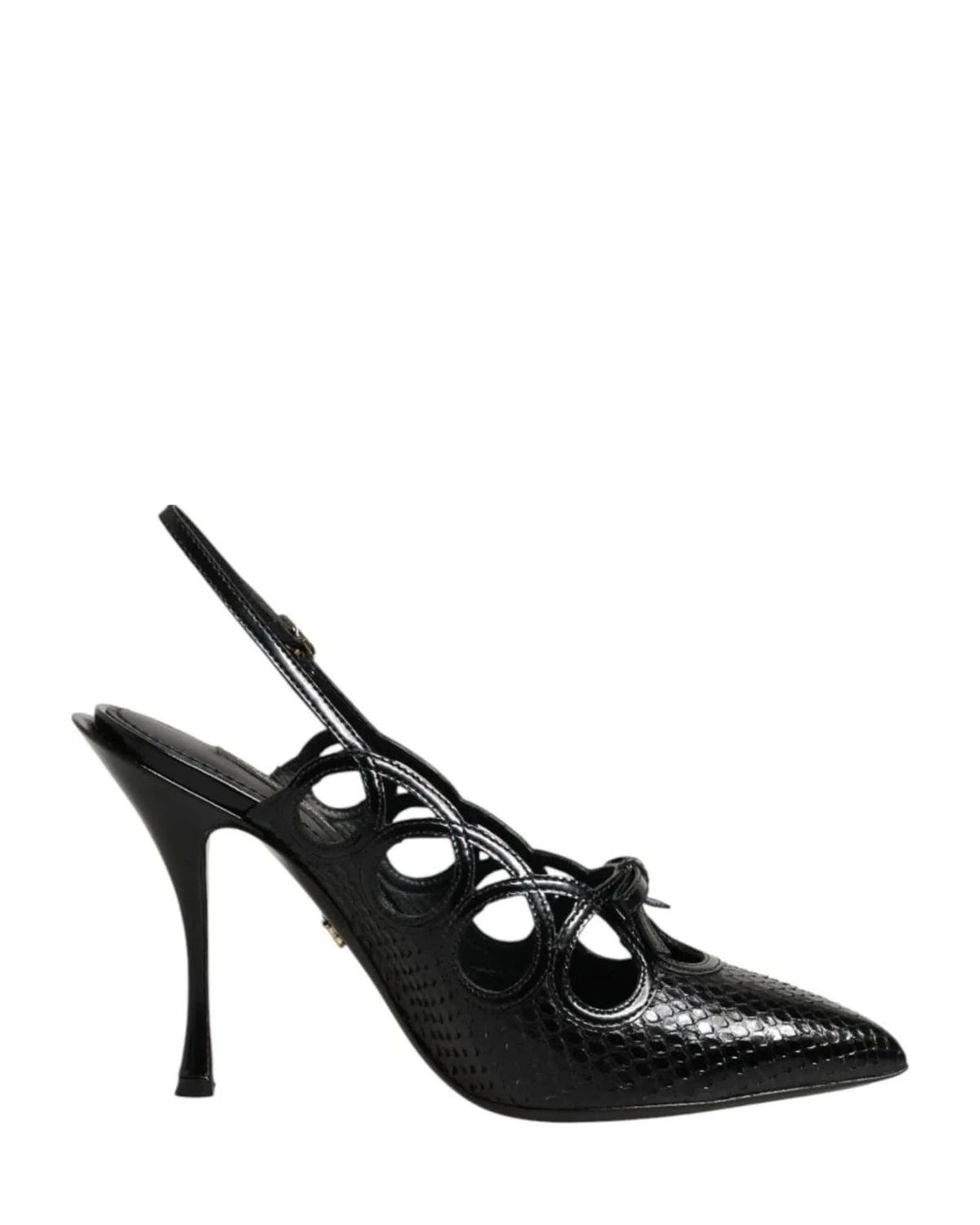 Dolce & Gabbana Leather High Heels Slingback Shoes Heels