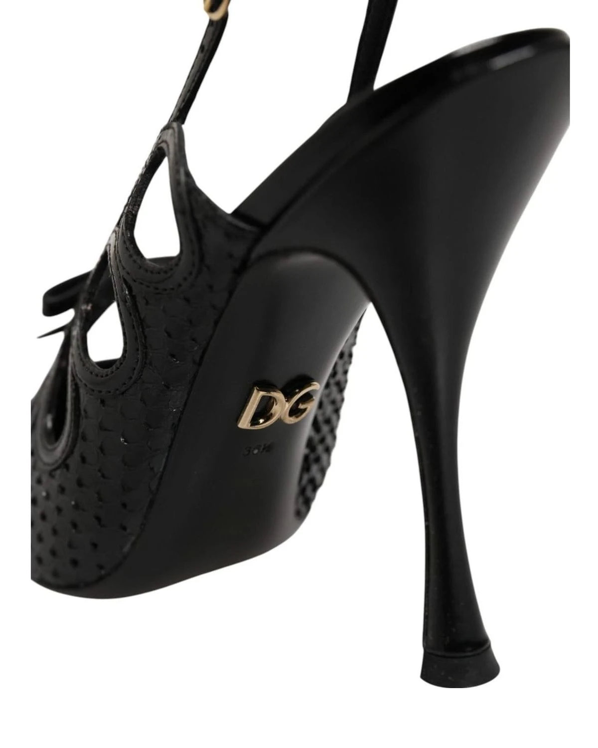 Dolce & Gabbana Leather High Heels Slingback Shoes Heels