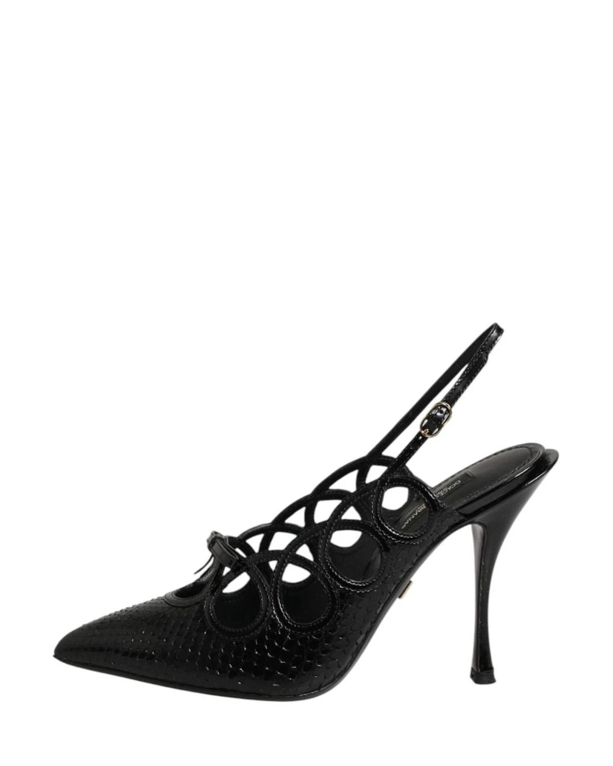Dolce & Gabbana Leather High Heels Slingback Shoes Heels