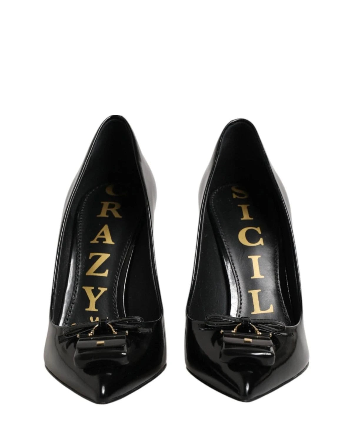 Dolce & Gabbana Black Bag Embellished Heels Heels