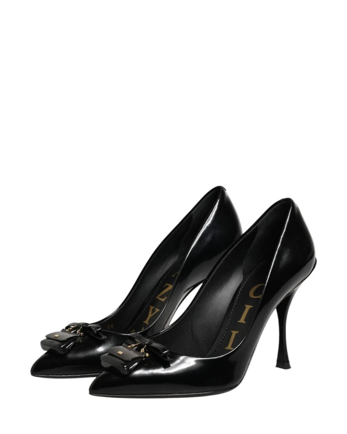 Dolce & Gabbana Black Bag Embellished Heels Heels