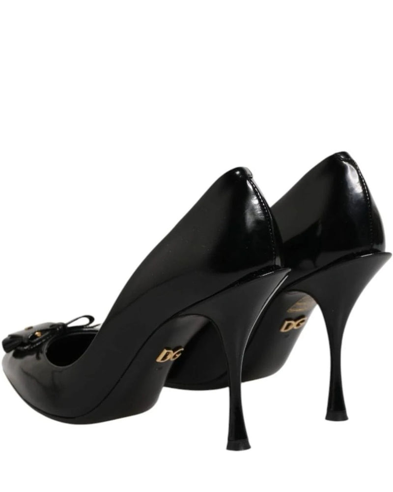 Dolce & Gabbana Black Bag Embellished Heels Heels