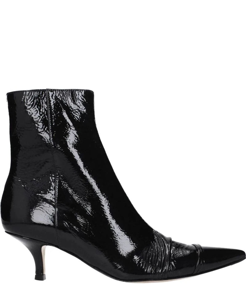 Maison Margiela Black Leather Ankle Boots Glam Steals