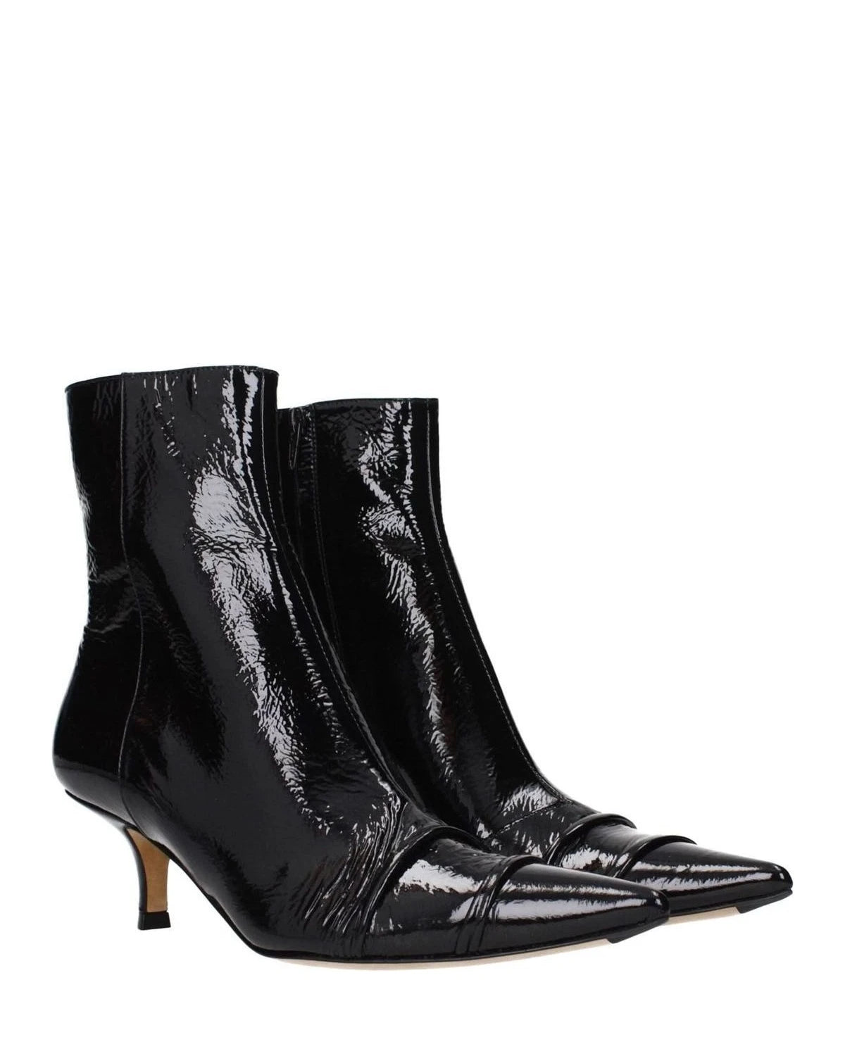 Maison Margiela Black Leather Ankle Boots Boots