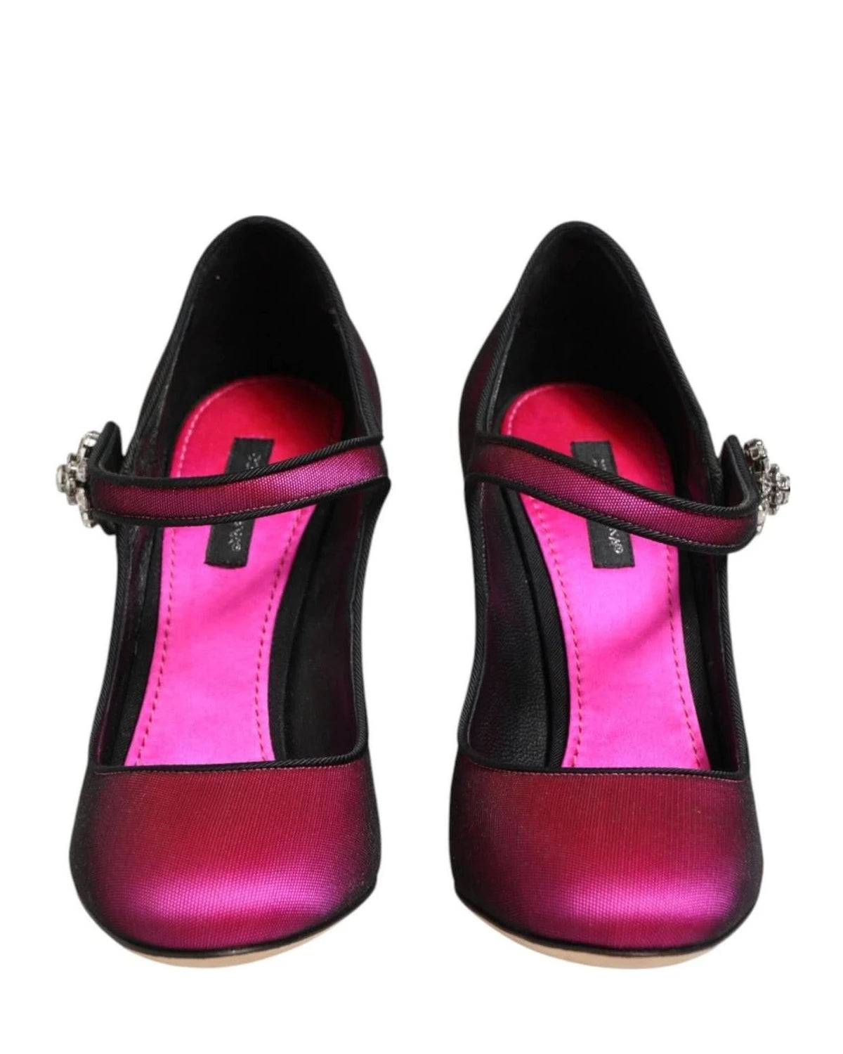 Dolce & Gabbana Pink Strass Mary Janes Heels Pumps Shoes Heels