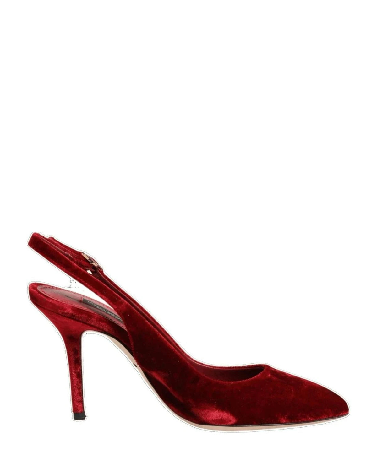 Dolce & Gabbana Red Suede High Heels Slingbacks Sandals Shoes Glam Steals