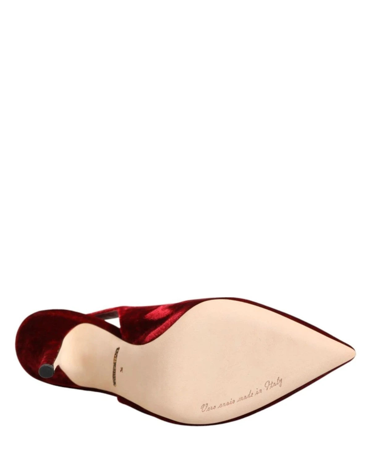 Dolce & Gabbana Red Suede High Heels Slingbacks Sandals Shoes Heels