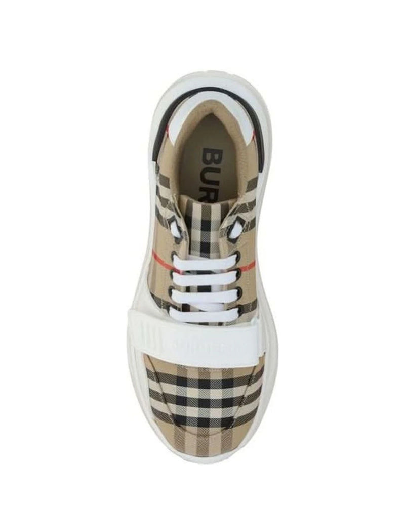 Burberry Beige Cotton Athletic Sneakers Sneakers