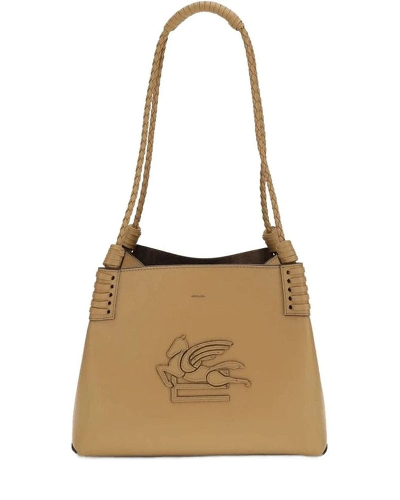 Etro Beige Calf Leather Bos Taurus Shoulder Bag Shoulder Bags