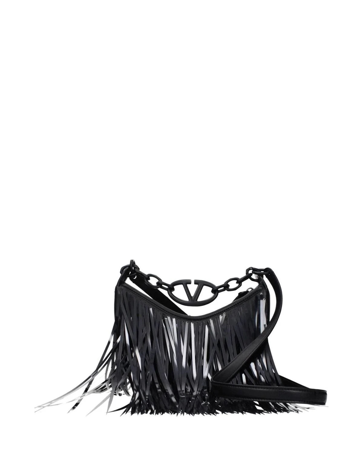 Valentino Garavani Black Leather Handbag Shoulder Bags
