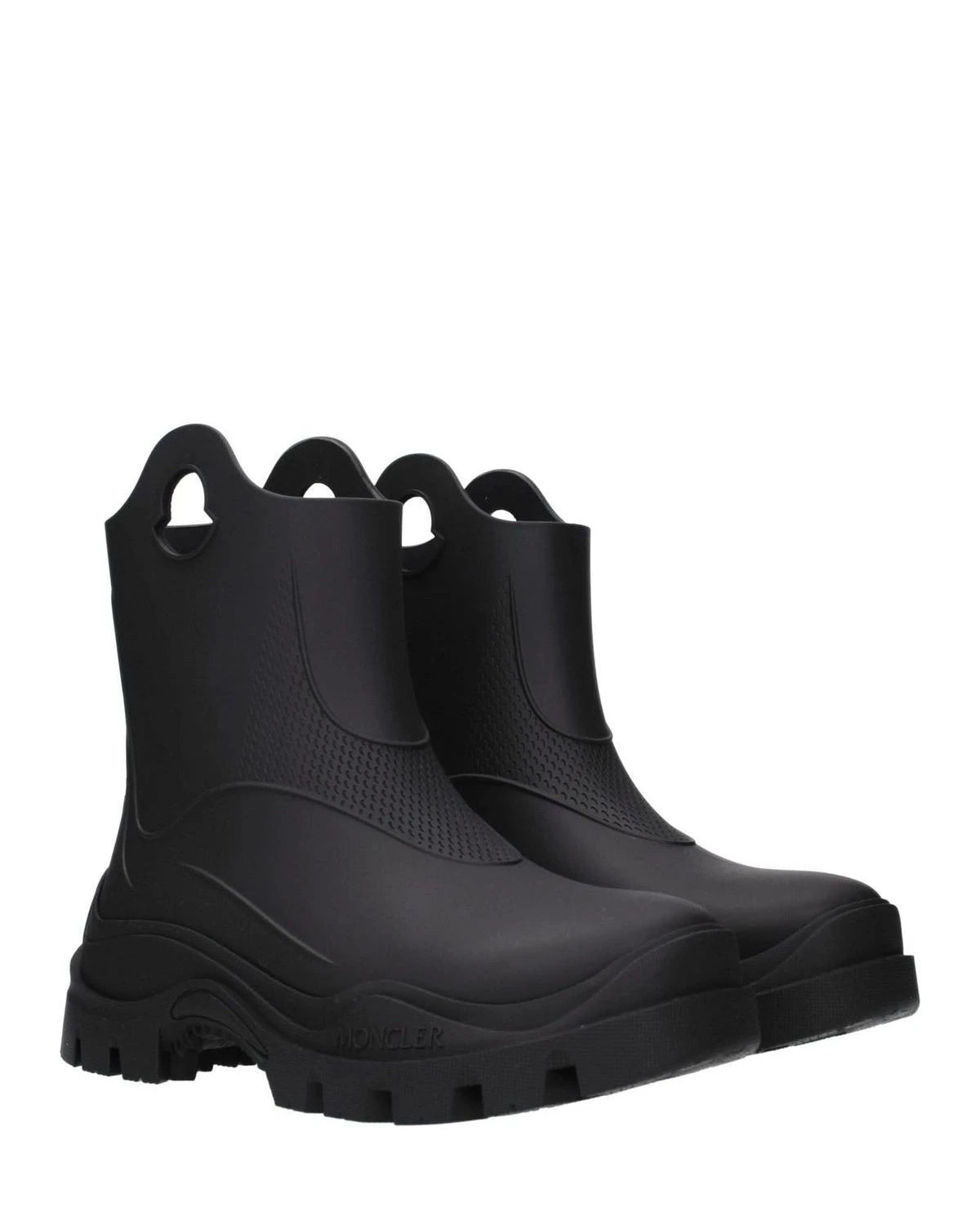 Moncler Black Cotton Ankle Boots Boots