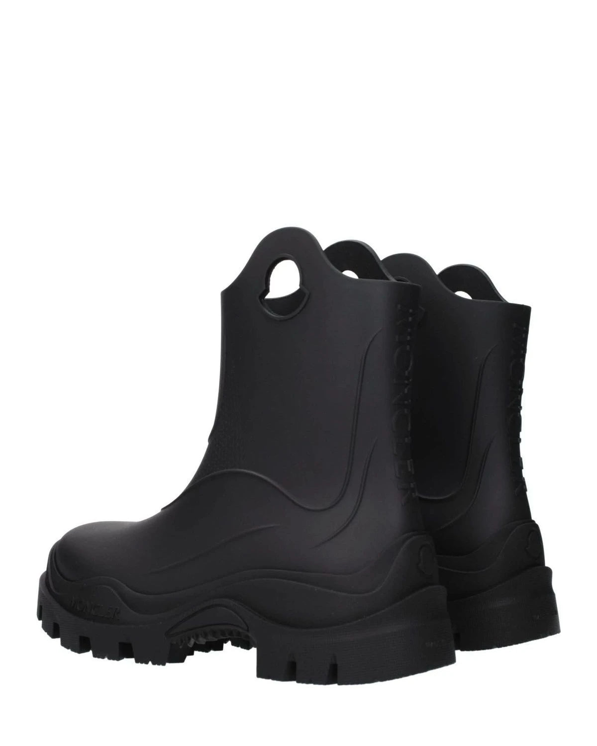 Moncler Black Cotton Ankle Boots Boots