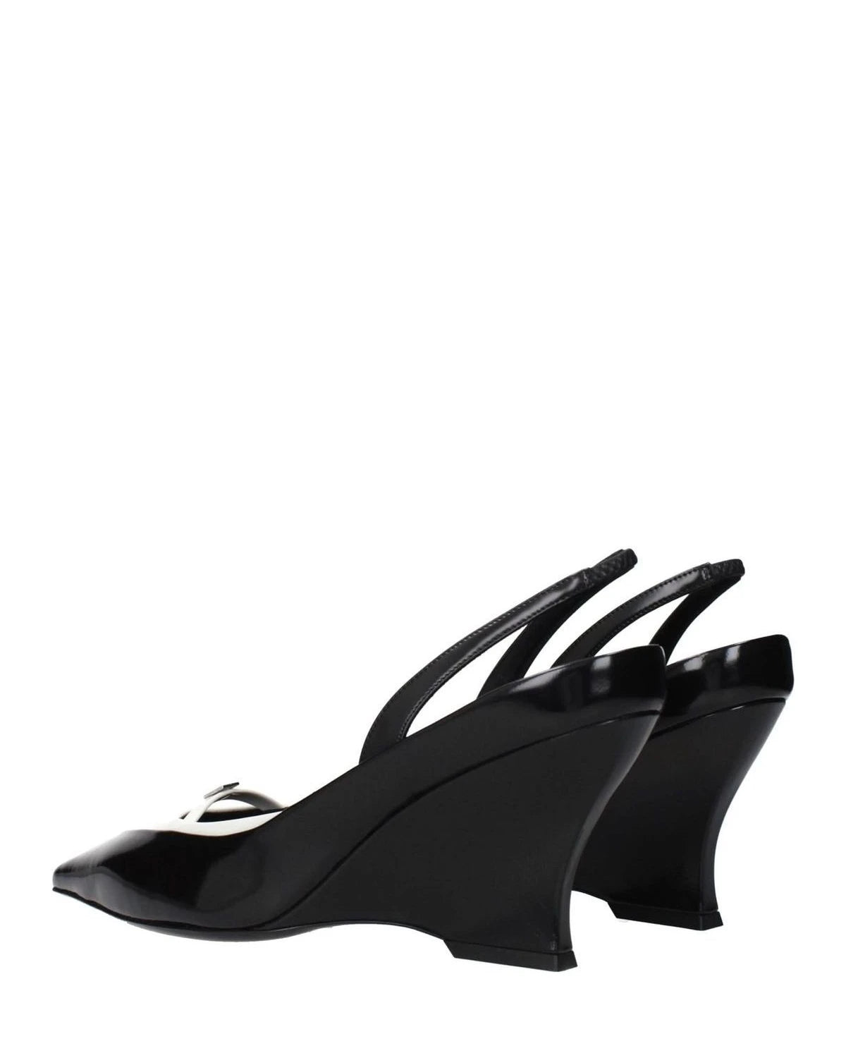 Givenchy Black Leather Wedge Sandals Sandals