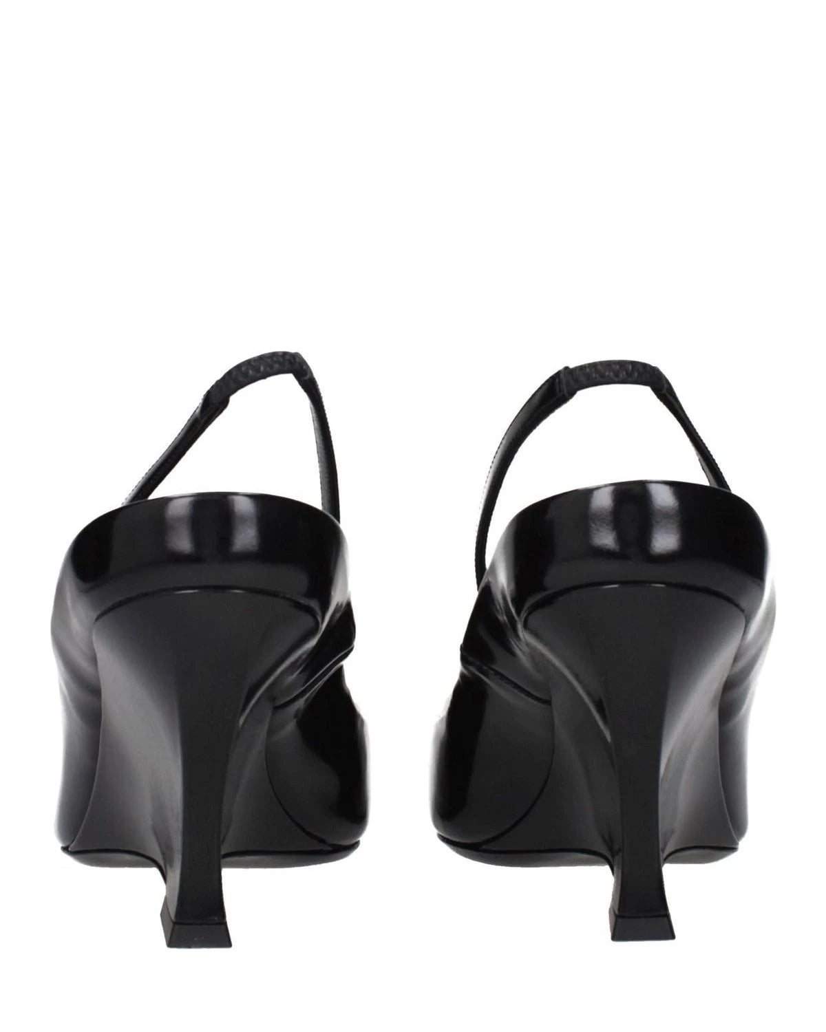 Givenchy Black Leather Wedge Sandals Sandals