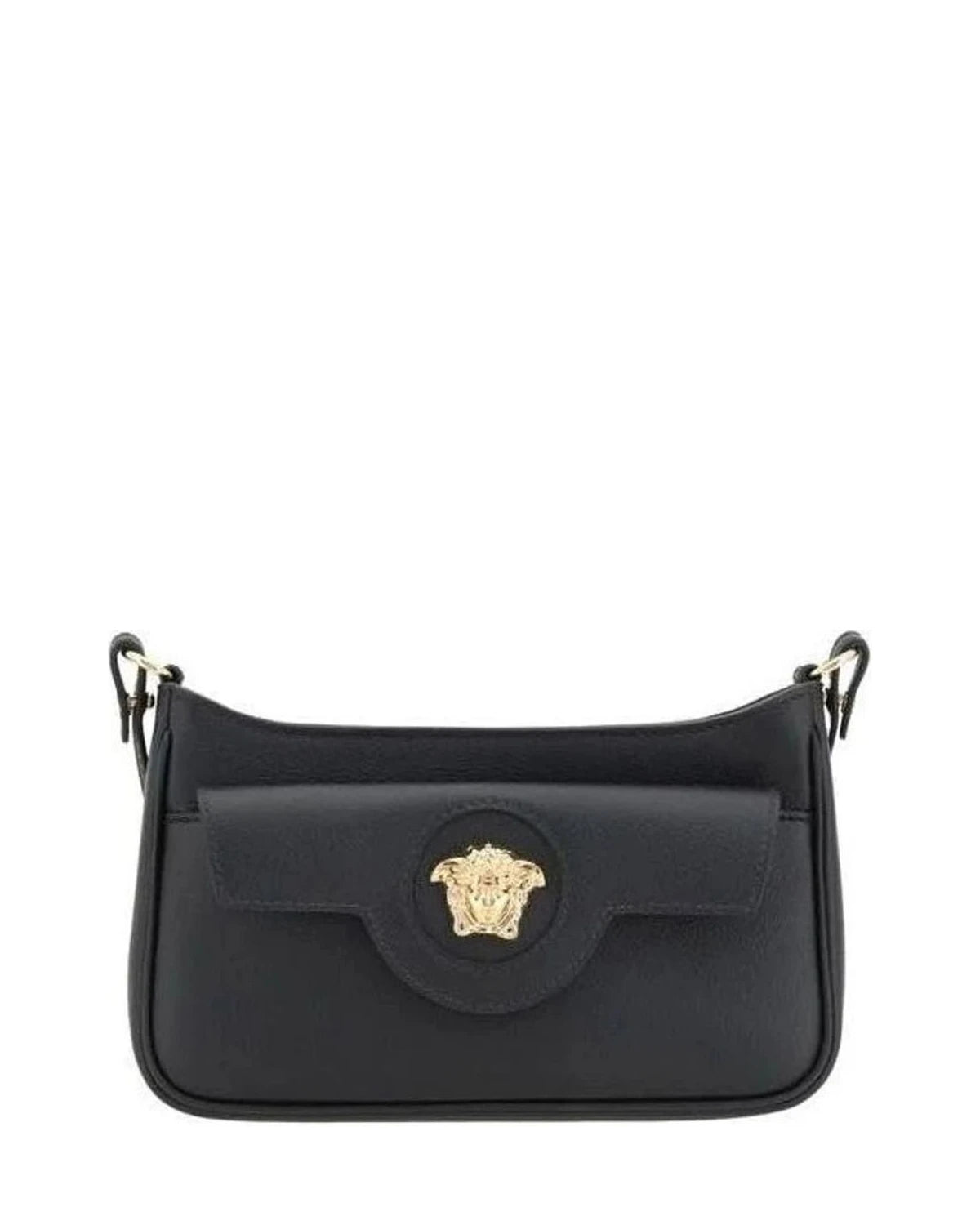 Versace Black Calf Leather Shoulder Bag