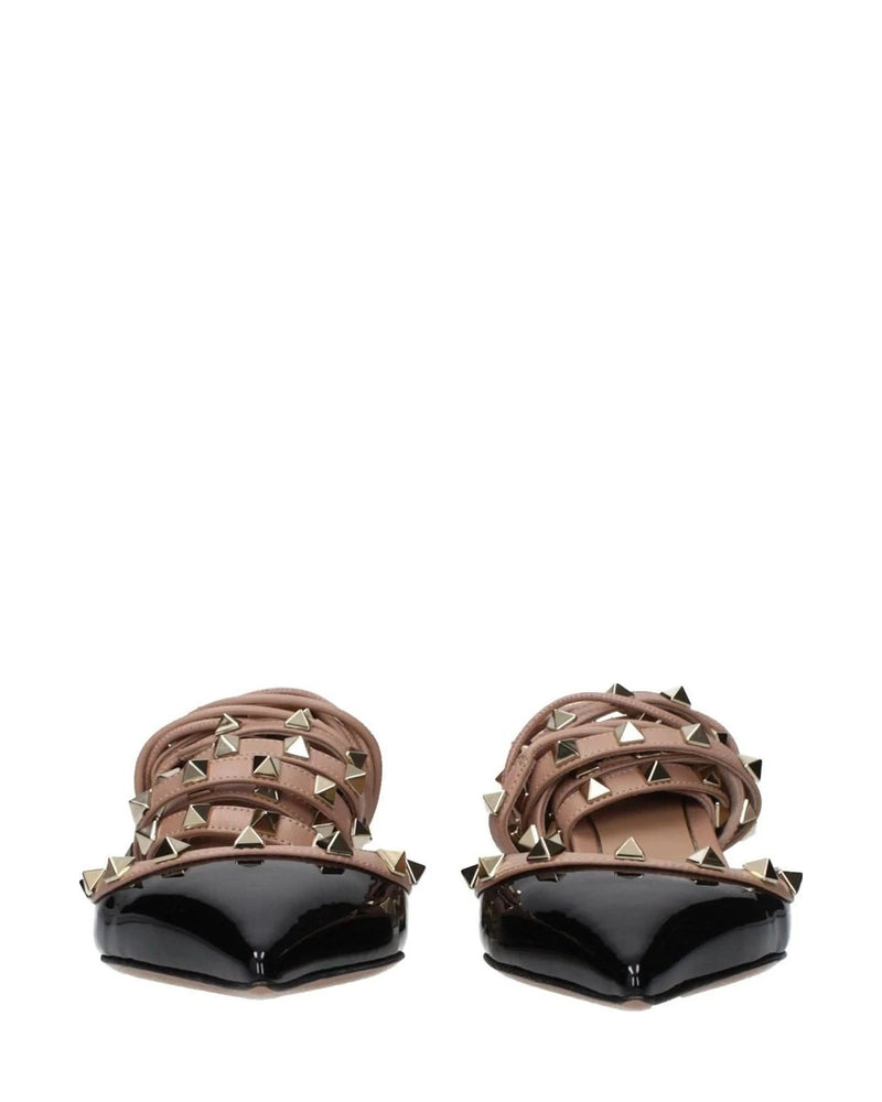 Valentino Garavani Black Leather Strap Sandals Heels