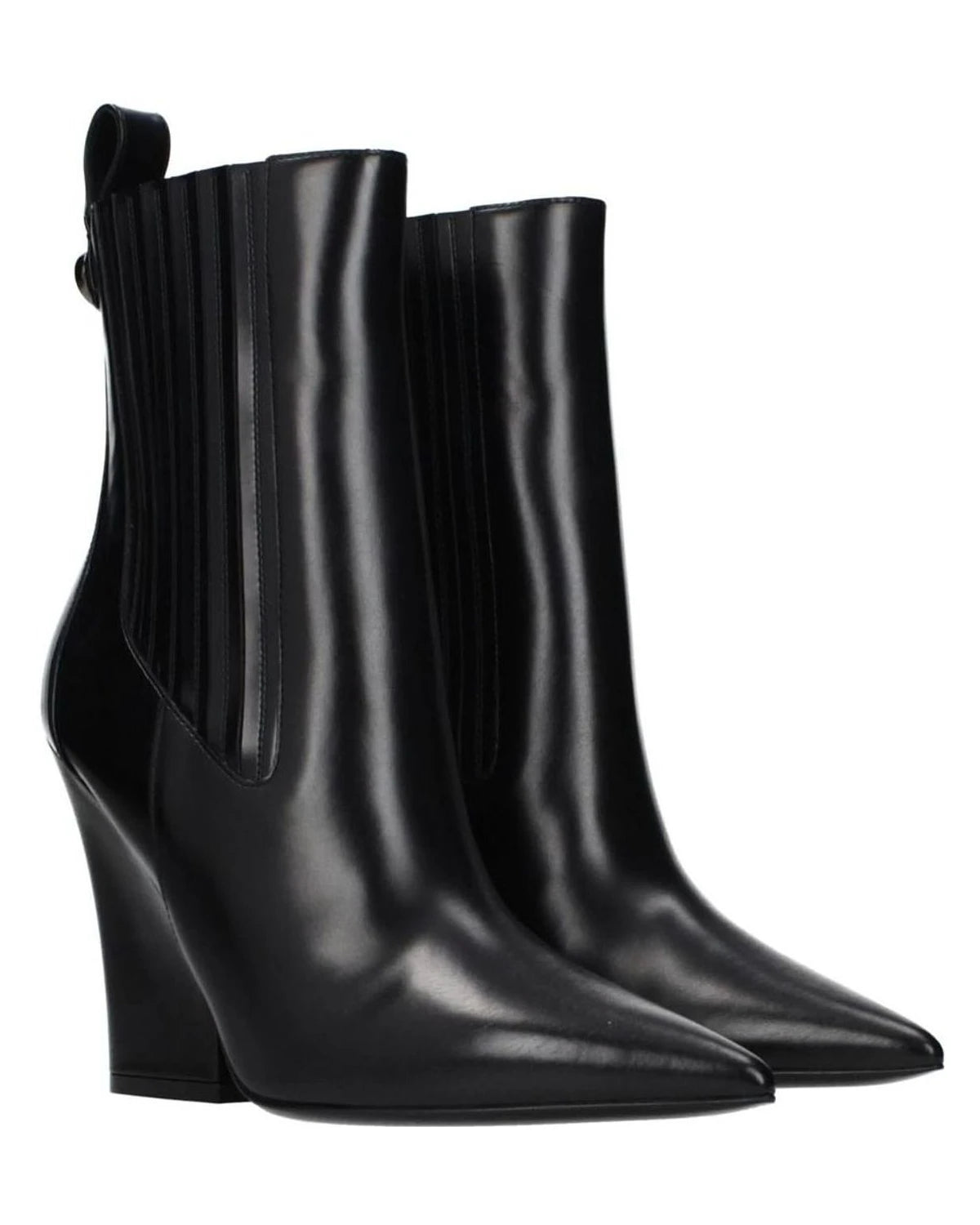 Valentino Garavani Black Leather Ankle Boots Boots