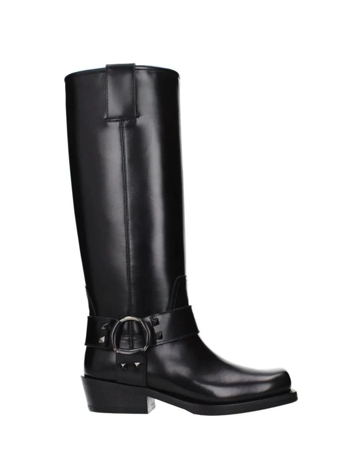 Valentino Garavani Black Leather Boots Boots