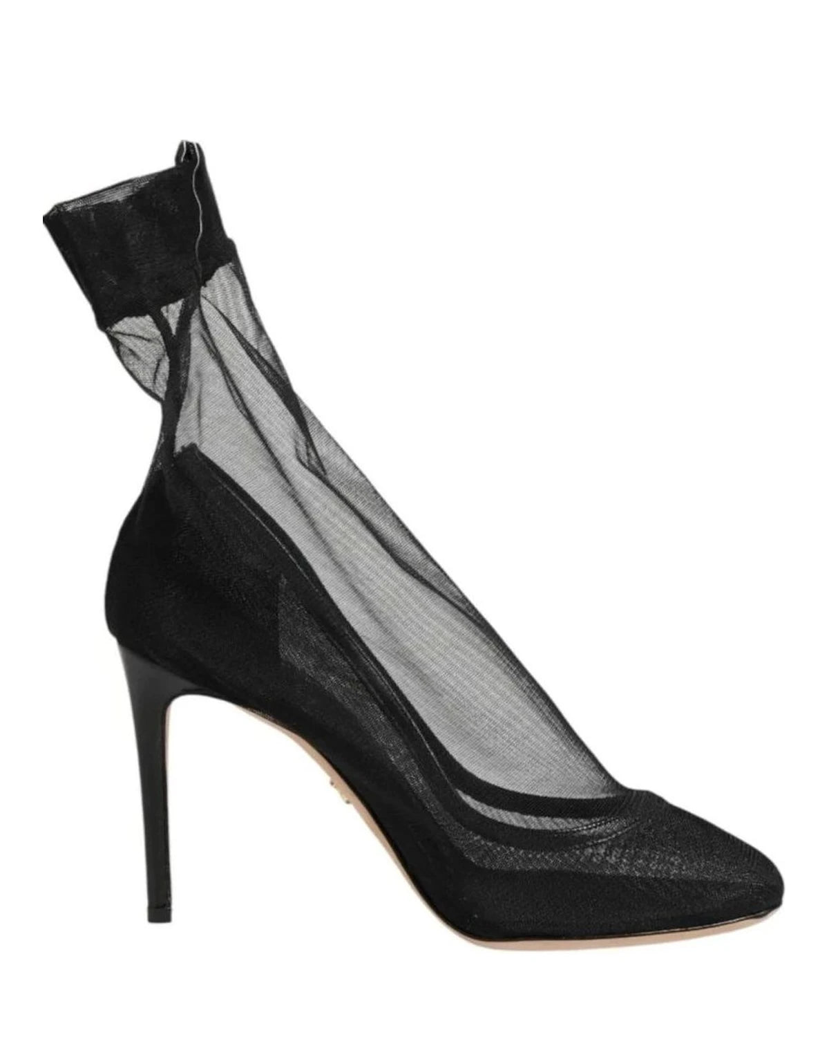 Dolce & Gabbana Black Nylon Stretch Mesh Sock Boots Shoes Boots