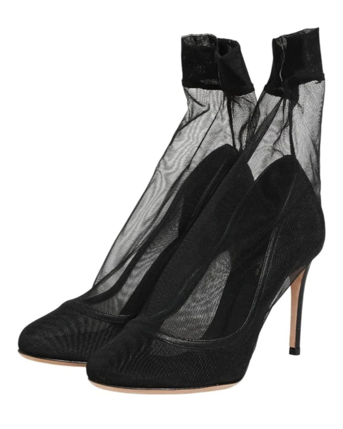 Dolce & Gabbana Black Nylon Stretch Mesh Sock Boots Shoes Boots