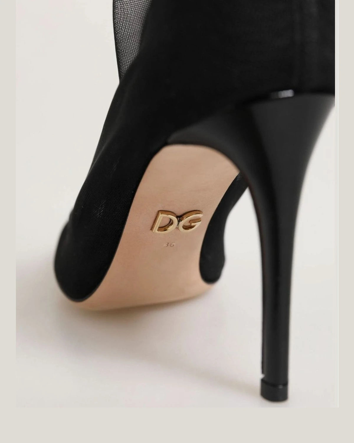 Dolce & Gabbana Black Nylon Stretch Mesh Sock Boots Shoes Boots