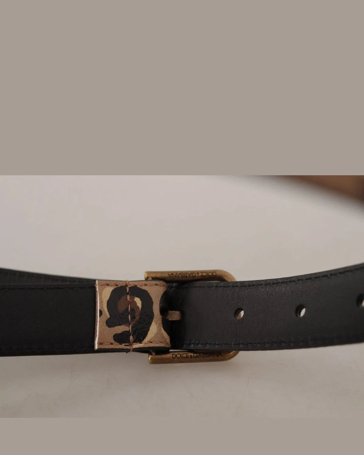 Dolce & Gabbana Brown Leopard Print Vintage Metal Waist Buckle Belt Belts
