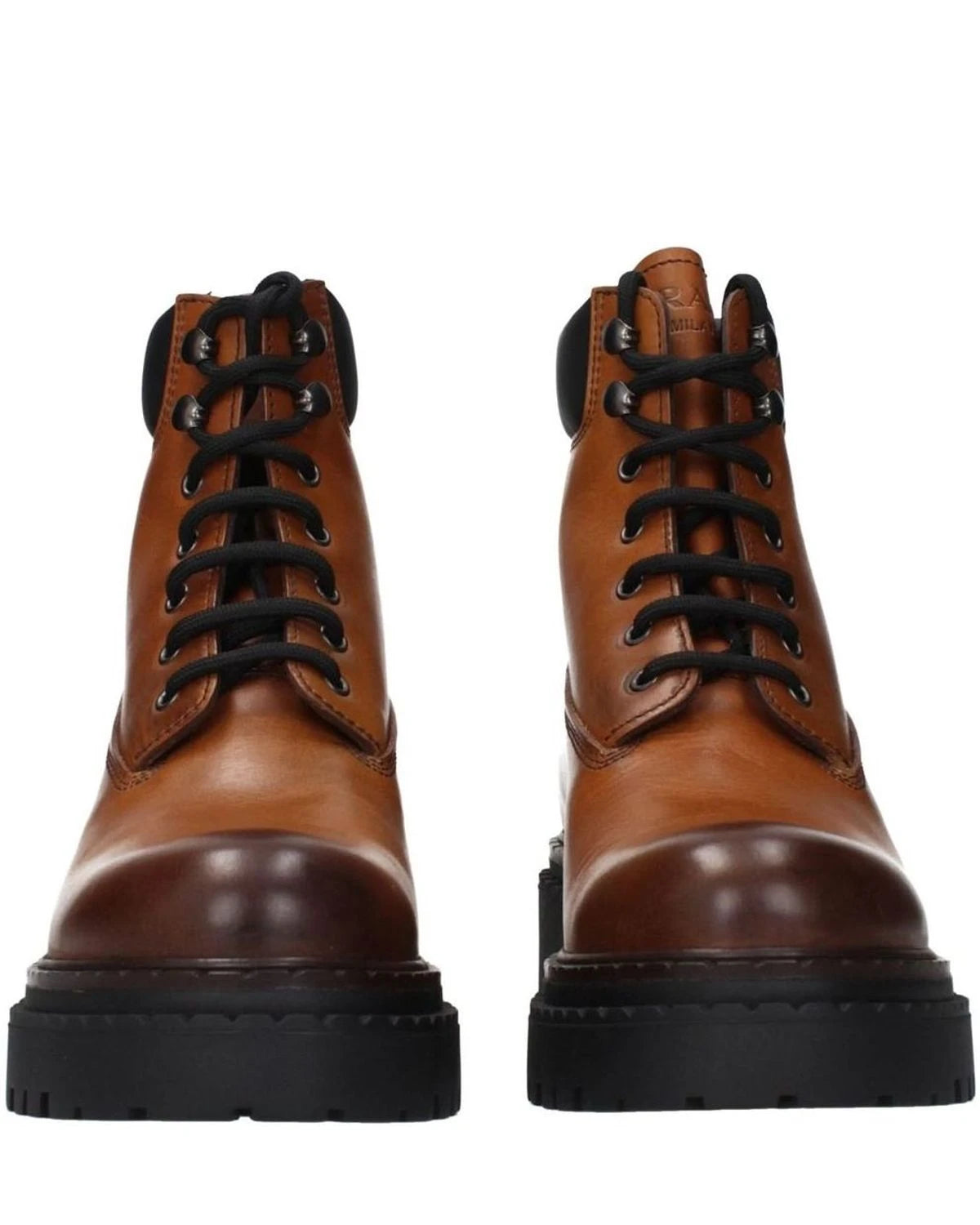 Prada Brown Leather Ankle Boots Boots