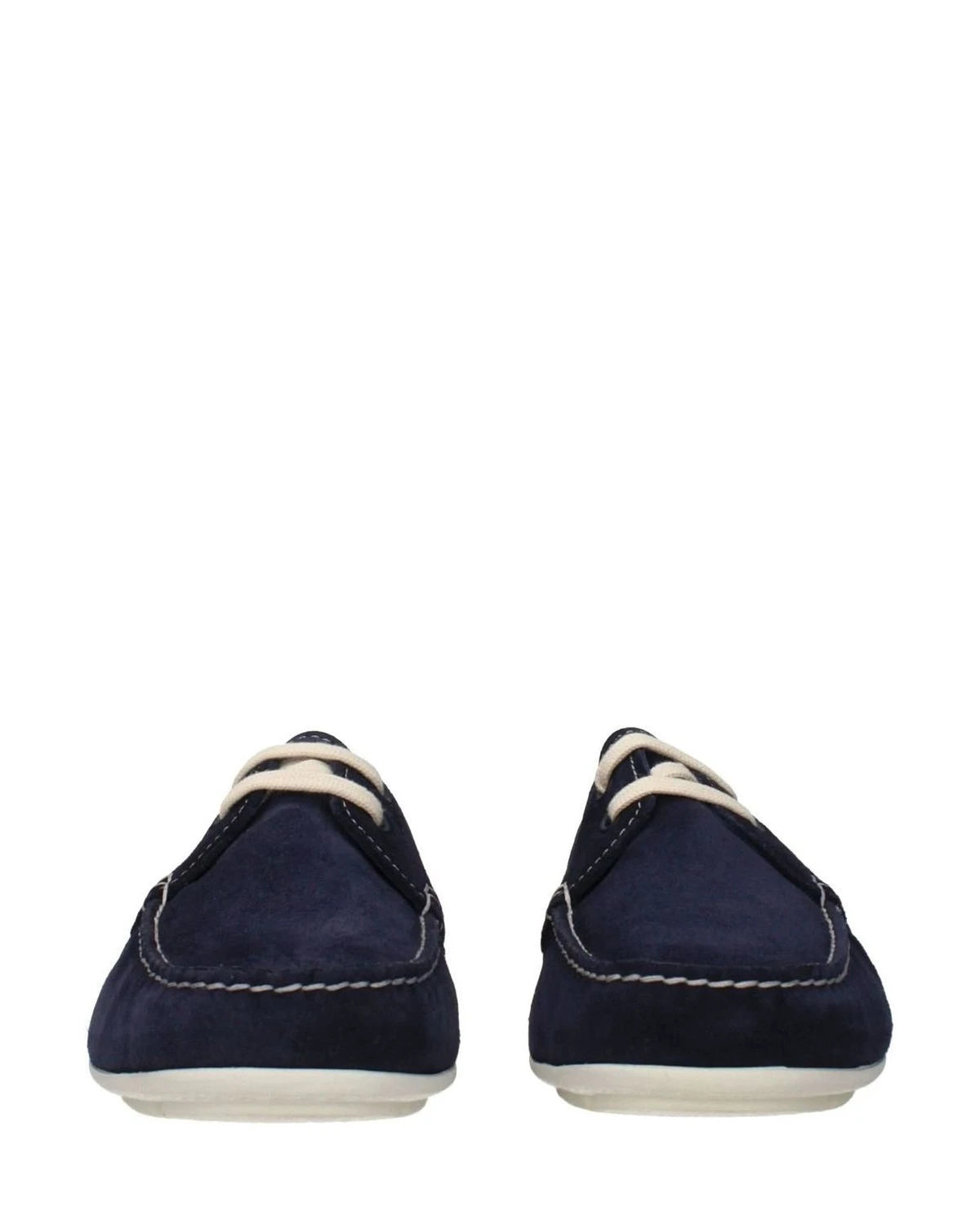 Prada Blue Leather Slip On Loafers Flats