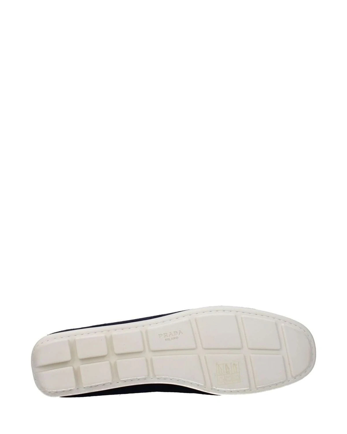 Prada Blue Leather Slip On Loafers Flats