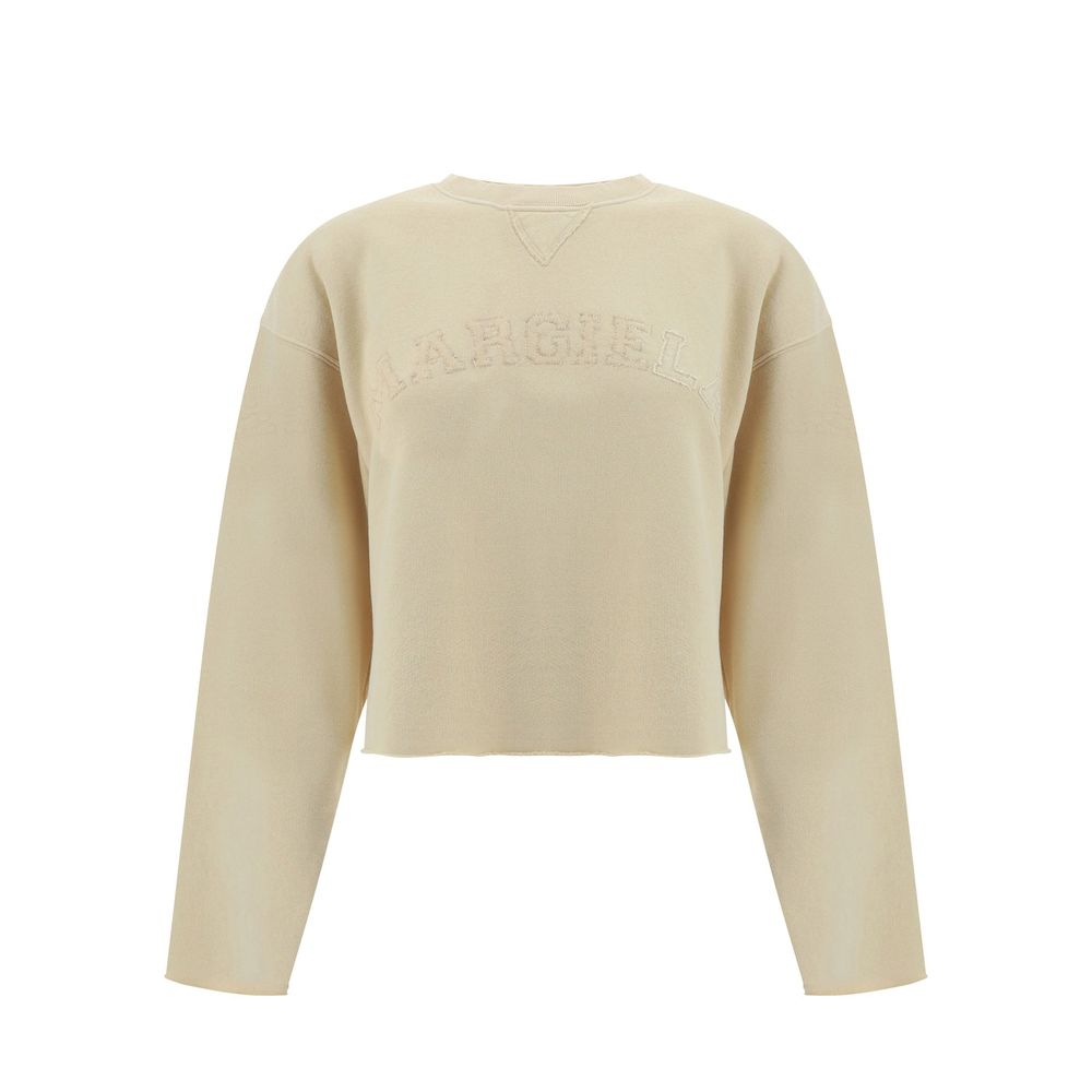 Maison Margiela Cotton Logo Sweat-Shirt - Tops - For Women - GlamSteals
