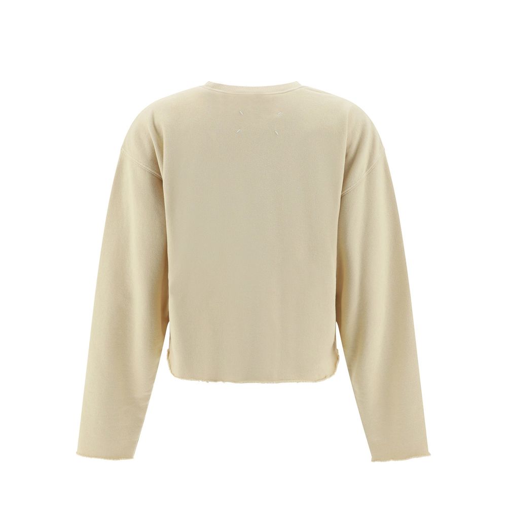 Maison Margiela Cotton Logo Sweat-Shirt - Tops - For Women - GlamSteals