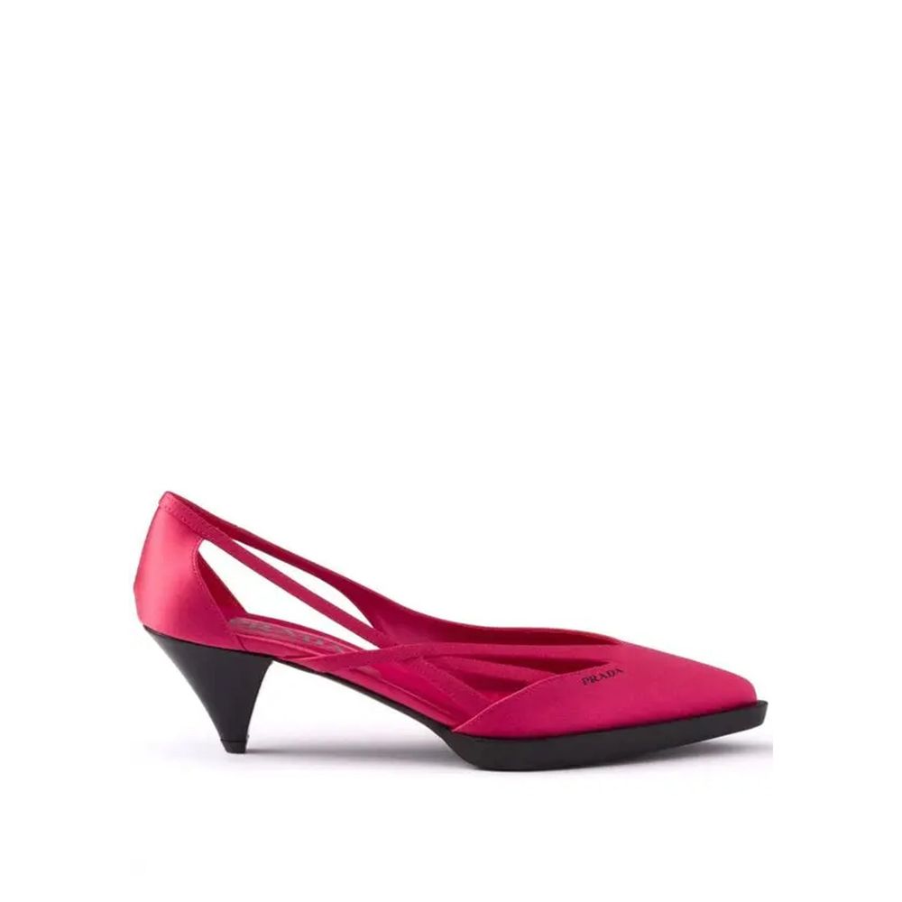 Prada Satin 55Mm Cut Out Pumps