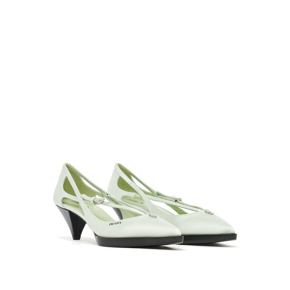 Prada Satin Cut Out Pumps