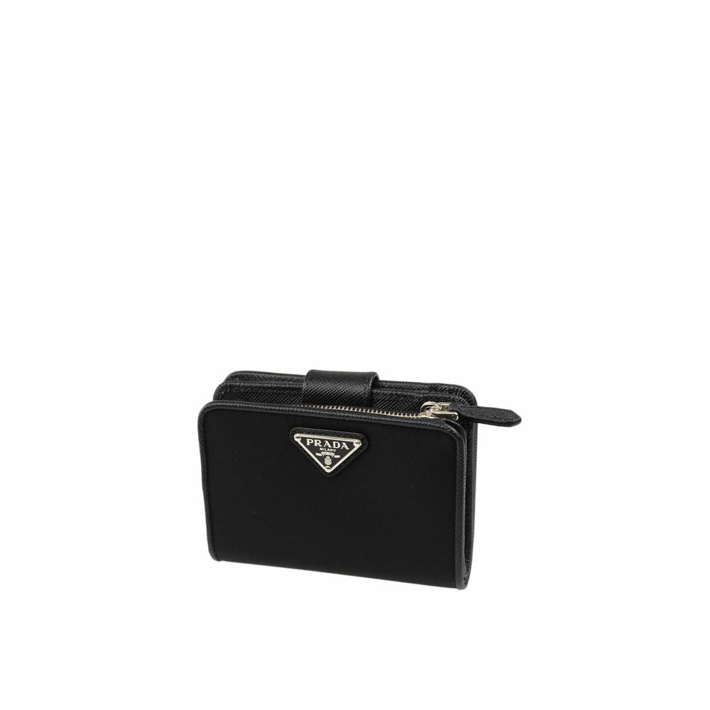 Prada Nylon And Leather French Wallet