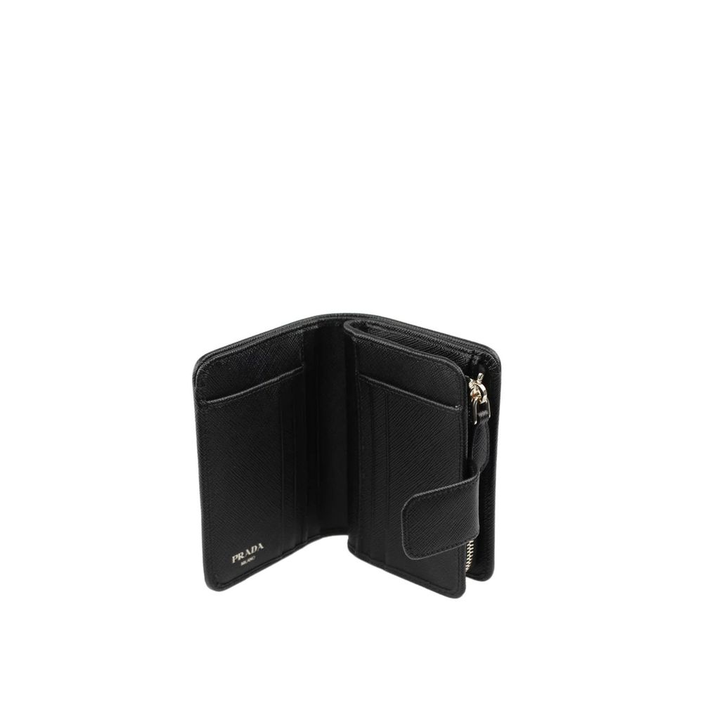 Prada Nylon And Leather French Wallet