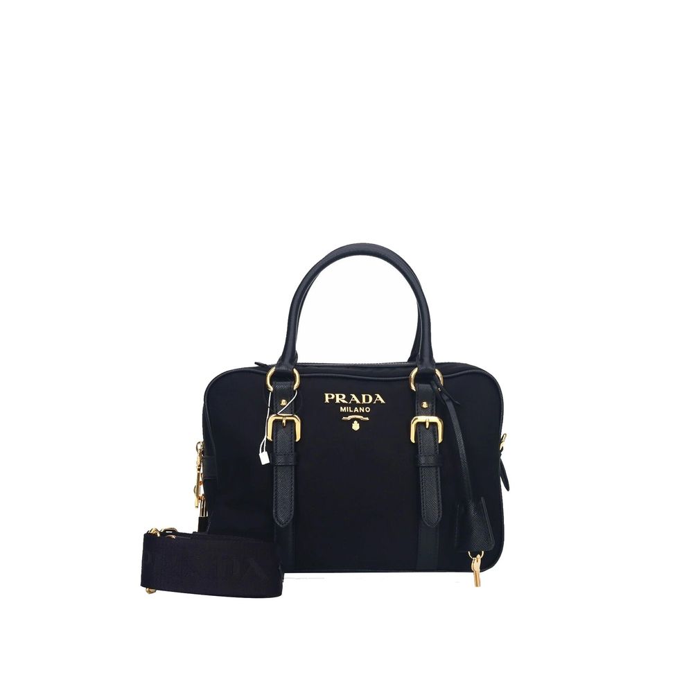 Prada Nylon Logo Top Hand Bag
