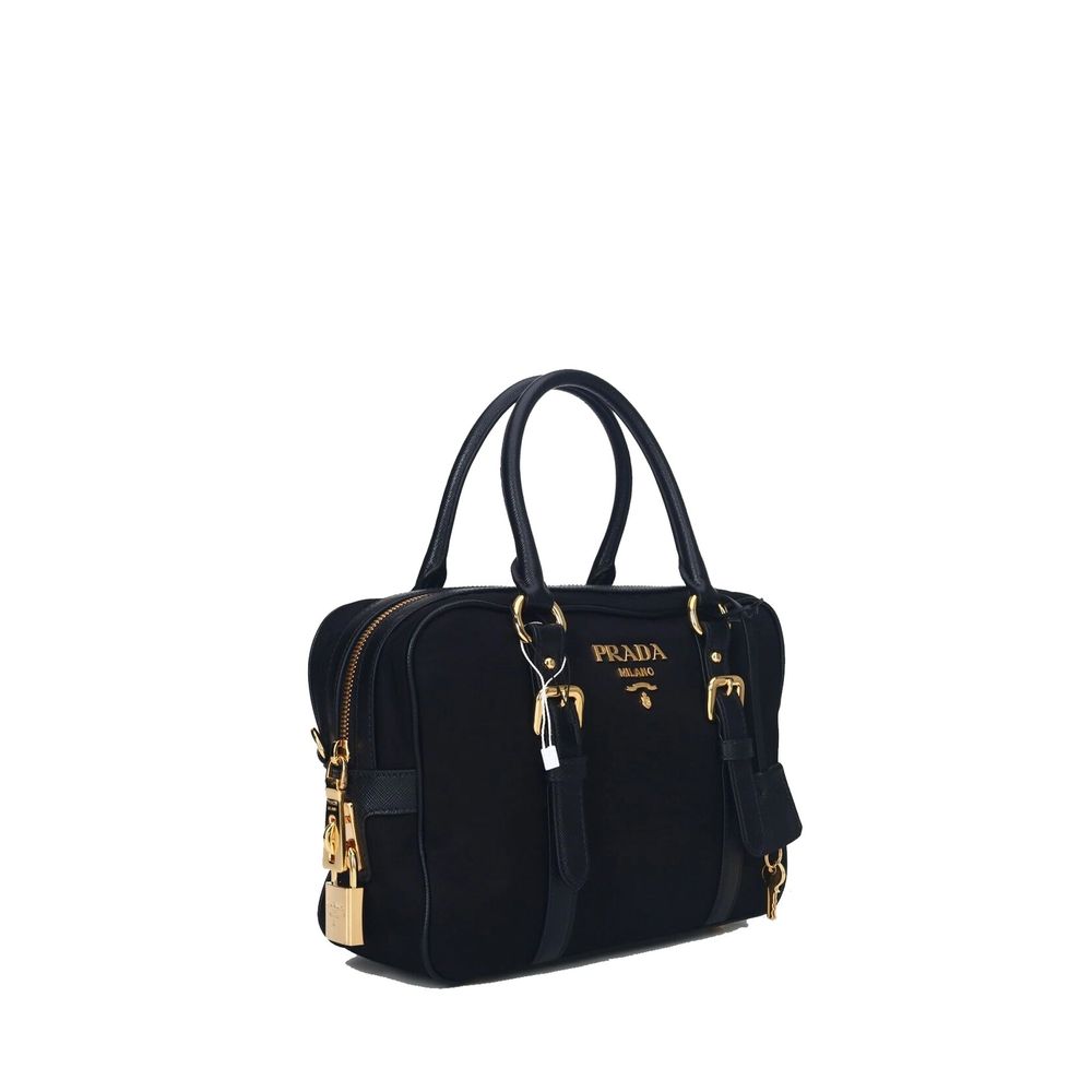 Prada Nylon Logo Top Hand Bag