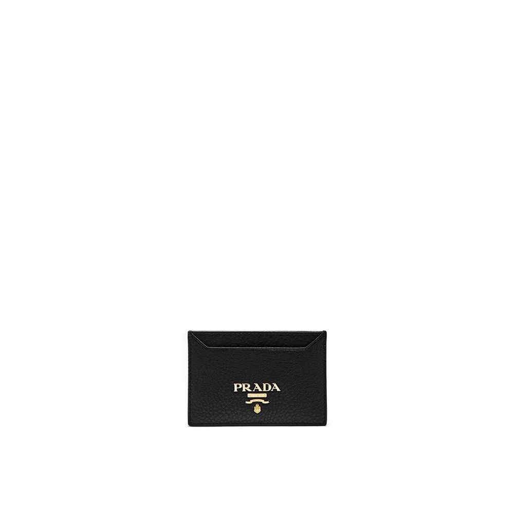 Prada Leather Logo Card Holder