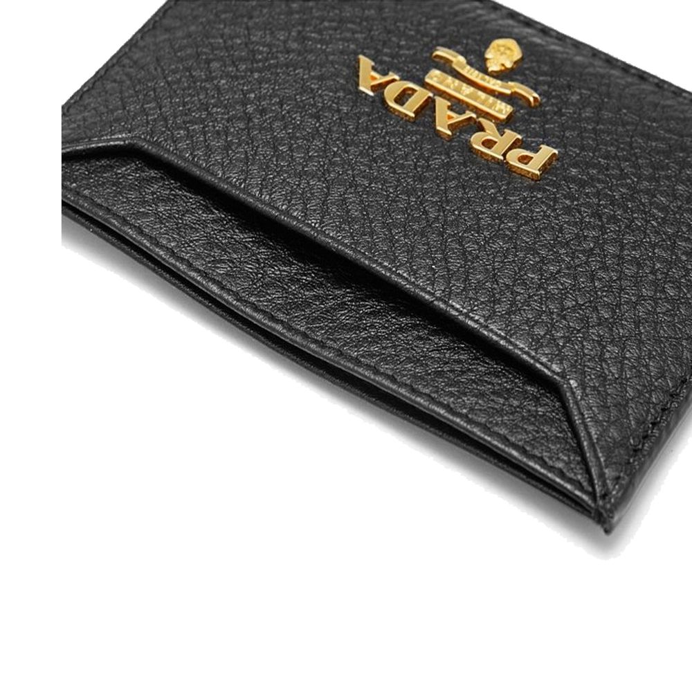 Prada Leather Logo Card Holder