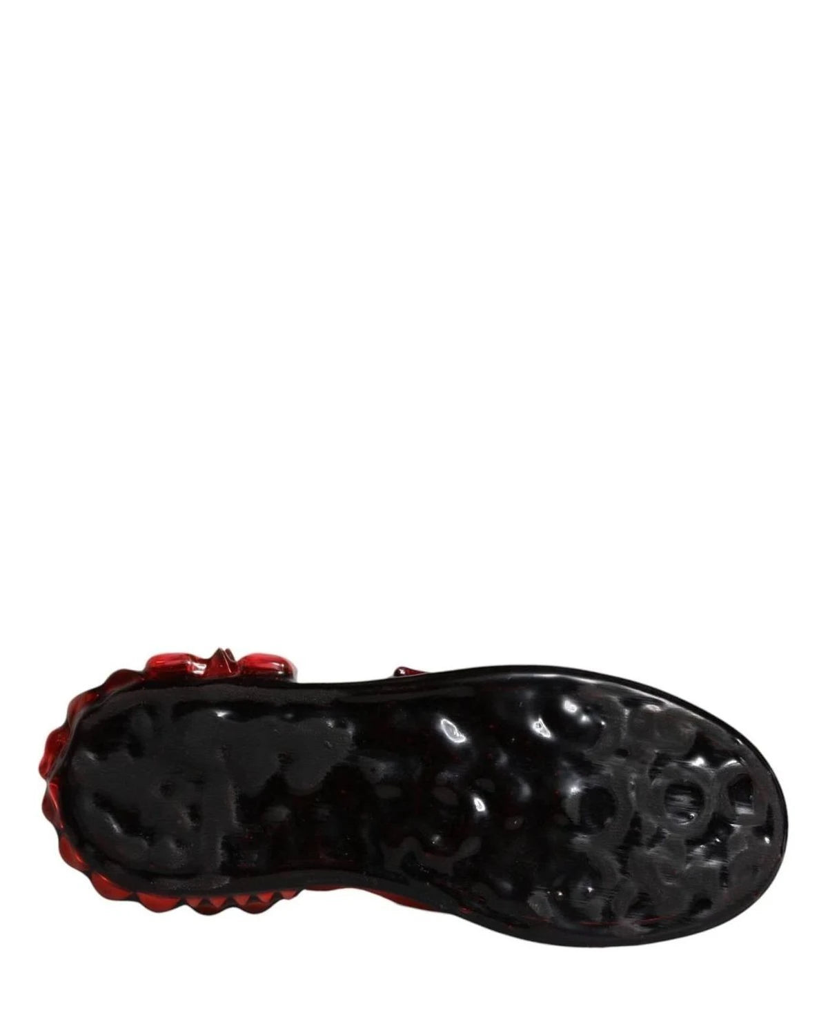 Dolce & Gabbana White Leather Red Crystals Portofino Sneakers Shoes Sneakers