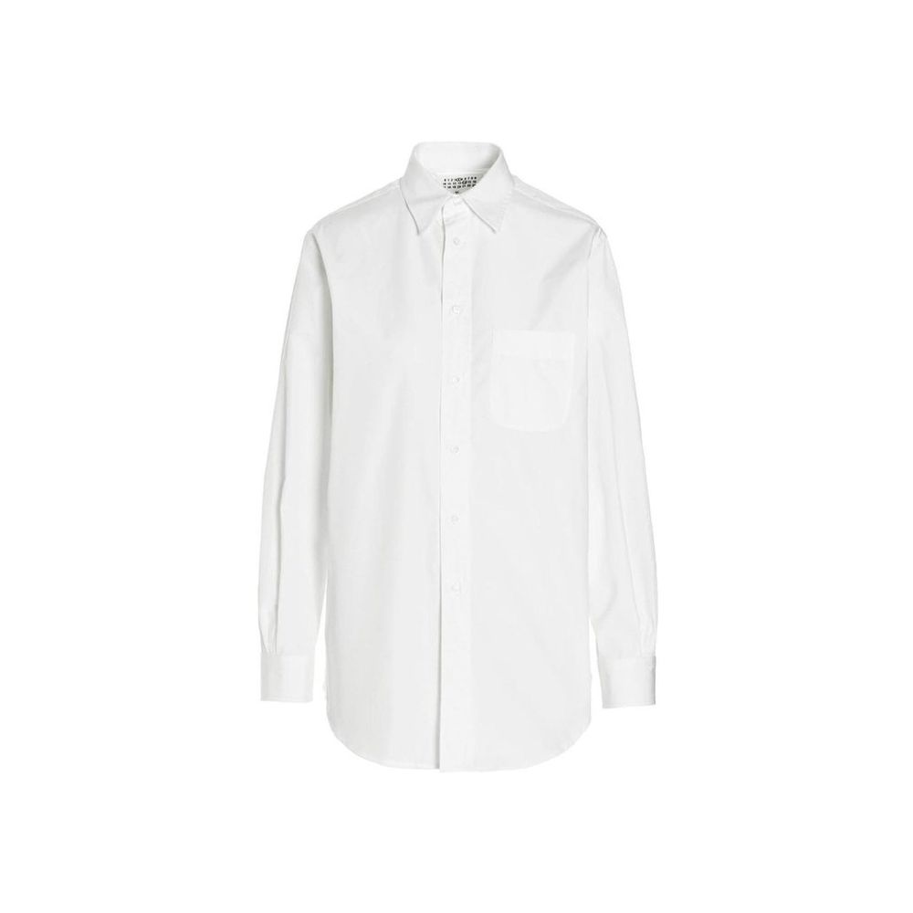 Maison Margiela Mison Long Poplin Shirt - Tops - For Women - GlamSteals