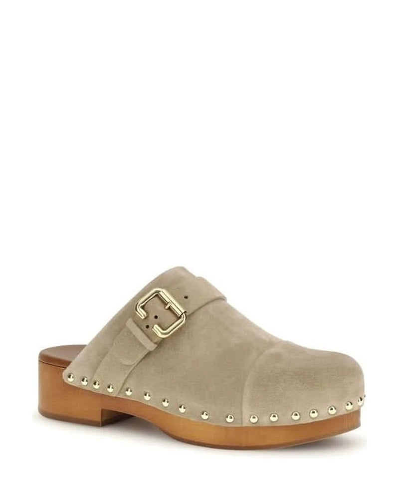 Chloé Beige Calf Leather Bos Taurus Clogs Flats